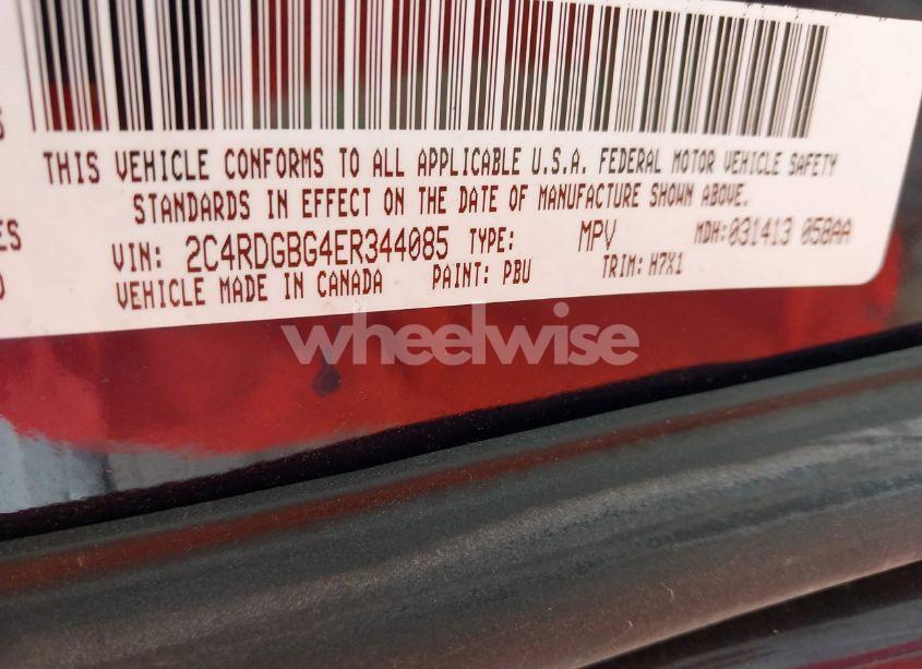 Photo 9 of 2014 Dodge Grand CARAVAN SE (VIN 2C4RDGBG4ER344085)