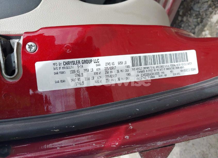 Photo 9 of 2014 Dodge Grand CARAVAN SE (VIN 2C4RDGBG4ER410599)