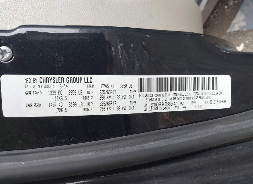 Photo 9 of 2014 Dodge Grand CARAVAN AMERICAN VALUE PKG (VIN 2C4RDGBG4ER452447)