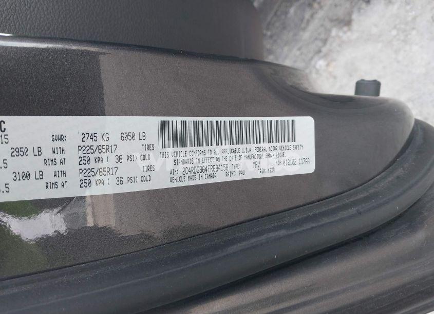 Photo 9 of 2015 Dodge Grand CARAVAN SE (VIN 2C4RDGBG4FR684158)