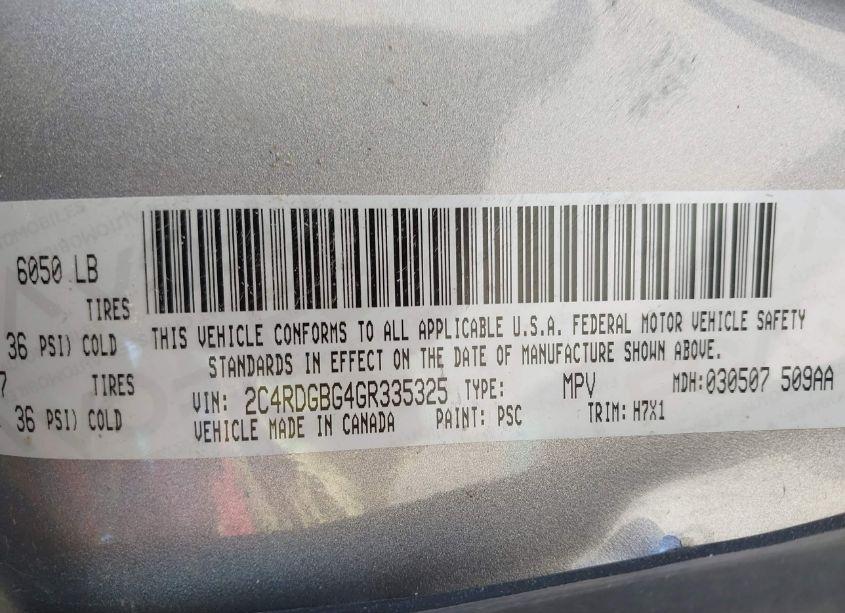 Photo 9 of 2016 Dodge Grand CARAVAN AMERICAN VALUE PKG (VIN 2C4RDGBG4GR335325)