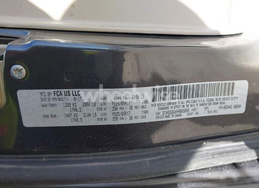 Photo 9 of 2017 Dodge Grand CARAVAN SE (VIN 2C4RDGBG4HR865800)