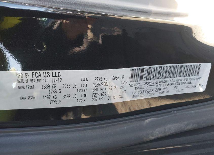 Photo 9 of 2018 Dodge Grand CARAVAN SE (VIN 2C4RDGBG4JR135858)