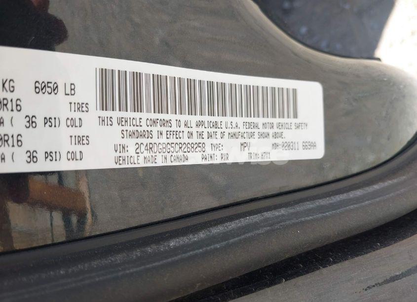 Photo 9 of 2012 Dodge Grand CARAVAN SE/AVP (VIN 2C4RDGBG5CR268258)