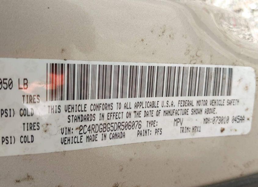 Photo 9 of 2013 Dodge Grand CARAVAN AMERICAN VALUE PKG (VIN 2C4RDGBG5DR506076)