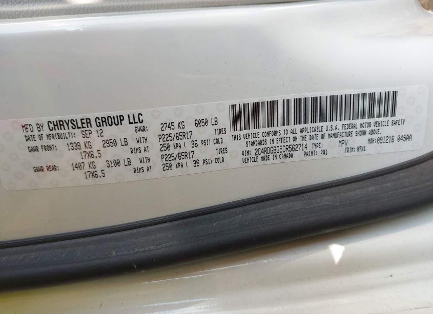 Photo 9 of 2013 Dodge Grand CARAVAN SE (VIN 2C4RDGBG5DR562714)