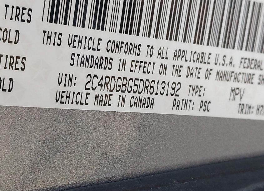 Photo 9 of 2013 Dodge Grand CARAVAN SE (VIN 2C4RDGBG5DR613192)