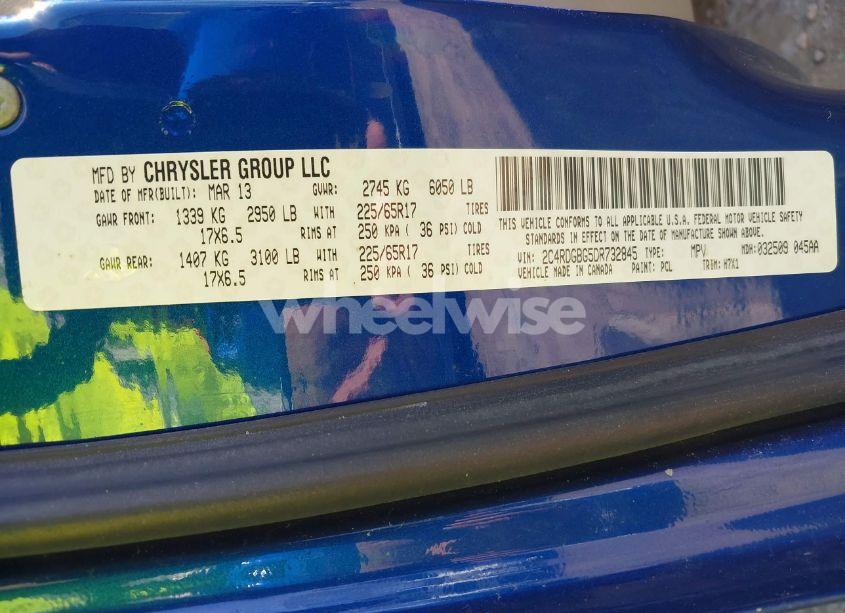 Photo 9 of 2013 Dodge Grand CARAVAN SE (VIN 2C4RDGBG5DR732845)