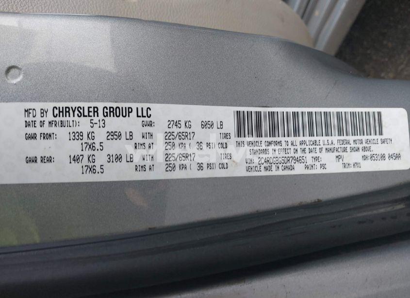 Photo 9 of 2013 Dodge Grand CARAVAN SE (VIN 2C4RDGBG5DR794651)
