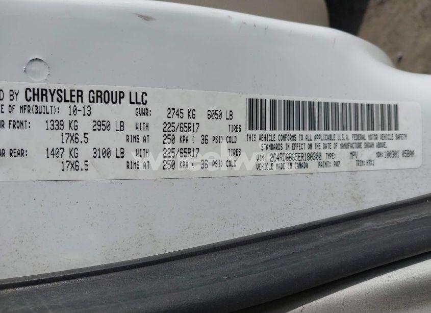 Photo 9 of 2014 Dodge Grand CARAVAN SE (VIN 2C4RDGBG5ER180300)