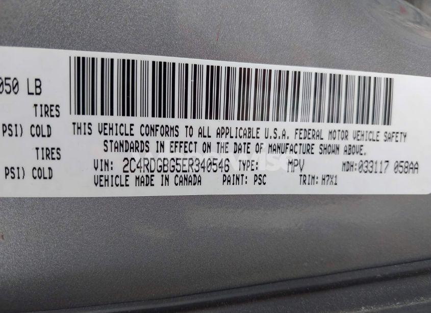 Photo 9 of 2014 Dodge Grand CARAVAN AMERICAN VALUE PKG (VIN 2C4RDGBG5ER340546)