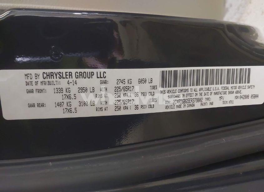 Photo 9 of 2014 Dodge Grand CARAVAN SE (VIN 2C4RDGBG5ER379802)