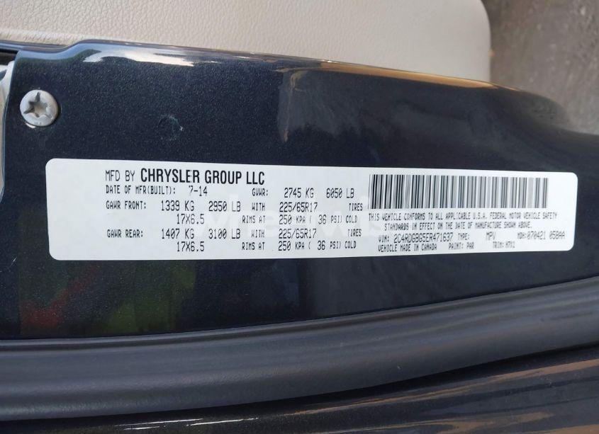 Photo 9 of 2014 Dodge Grand CARAVAN SE (VIN 2C4RDGBG5ER471637)