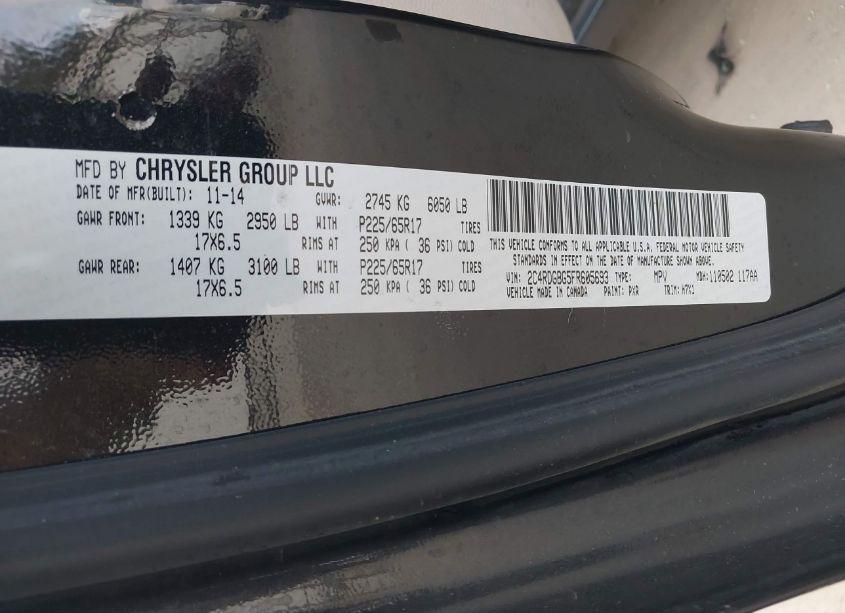 Photo 9 of 2015 Dodge Grand CARAVAN SE (VIN 2C4RDGBG5FR605693)