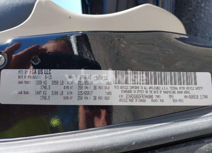 Photo 9 of 2015 Dodge Grand CARAVAN SE PLUS (VIN 2C4RDGBG5FR704806)