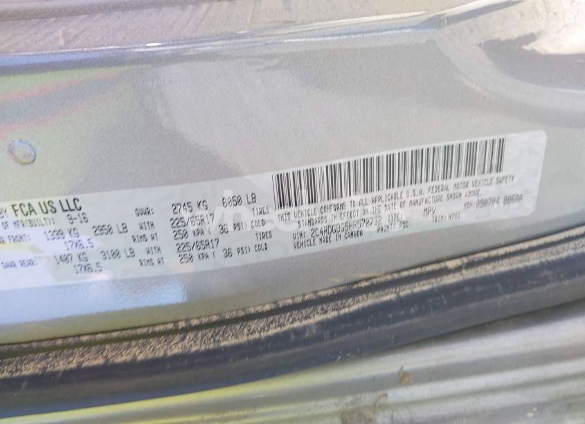 Photo 9 of 2017 Dodge Grand CARAVAN SE (VIN 2C4RDGBG5HR572732)