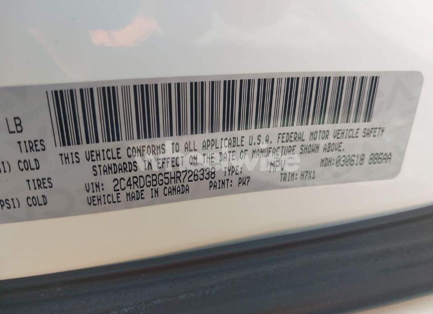 Photo 9 of 2017 Dodge Grand CARAVAN SE (VIN 2C4RDGBG5HR726338)