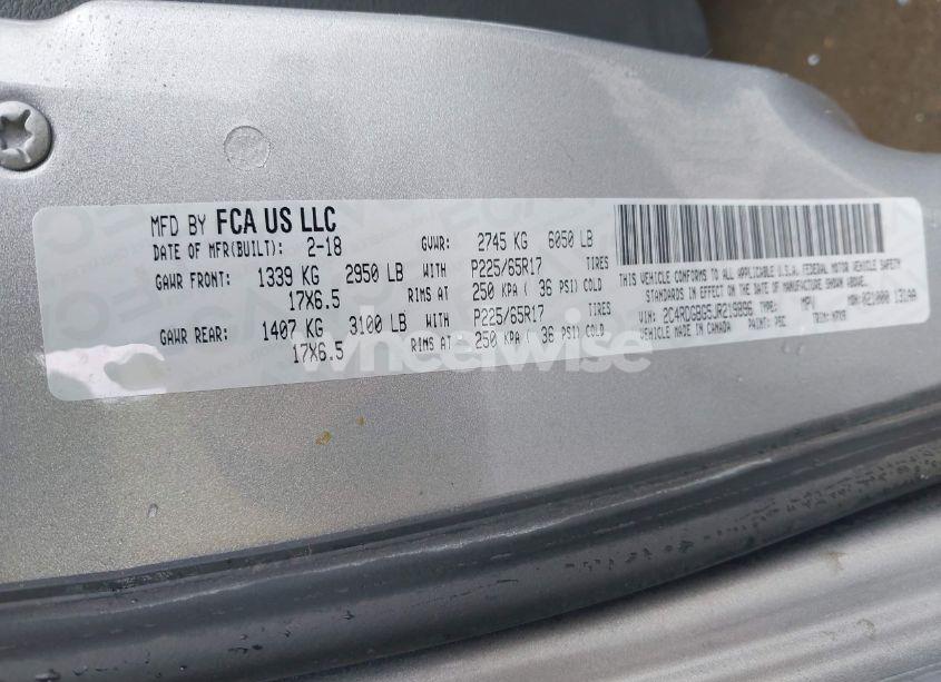 Photo 9 of 2018 Dodge Grand CARAVAN SE PLUS (VIN 2C4RDGBG5JR219896)