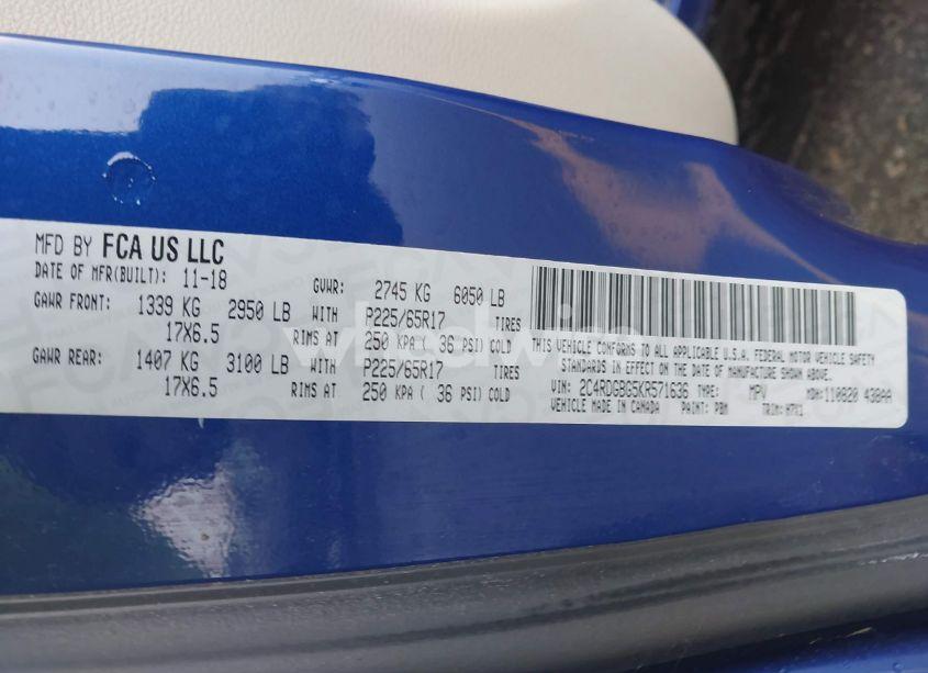 Photo 9 of 2019 Dodge Grand CARAVAN SE (VIN 2C4RDGBG5KR571636)