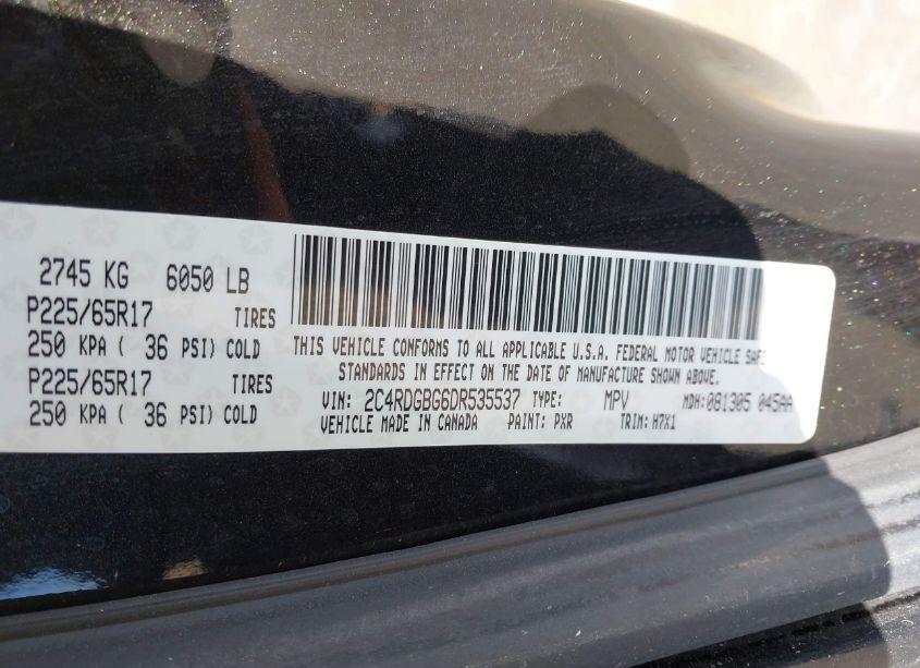 Photo 9 of 2013 Dodge Grand CARAVAN SE (VIN 2C4RDGBG6DR535537)