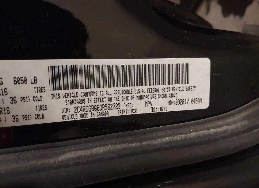 Photo 9 of 2013 Dodge Grand CARAVAN AMERICAN VALUE PKG (VIN 2C4RDGBG6DR562723)