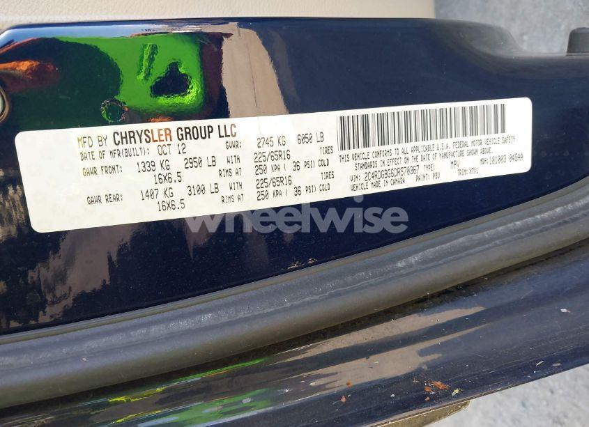 Photo 9 of 2013 Dodge Grand CARAVAN AMERICAN VALUE PKG (VIN 2C4RDGBG6DR570367)