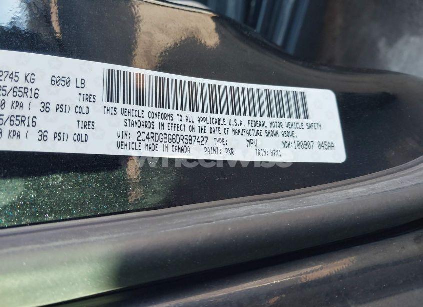 Photo 9 of 2013 Dodge Grand CARAVAN AMERICAN VALUE PKG (VIN 2C4RDGBG6DR587427)