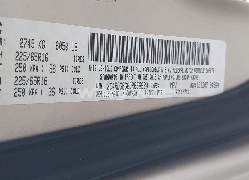 Photo 9 of 2013 Dodge Grand CARAVAN AMERICAN VALUE PKG (VIN 2C4RDGBG6DR658920)