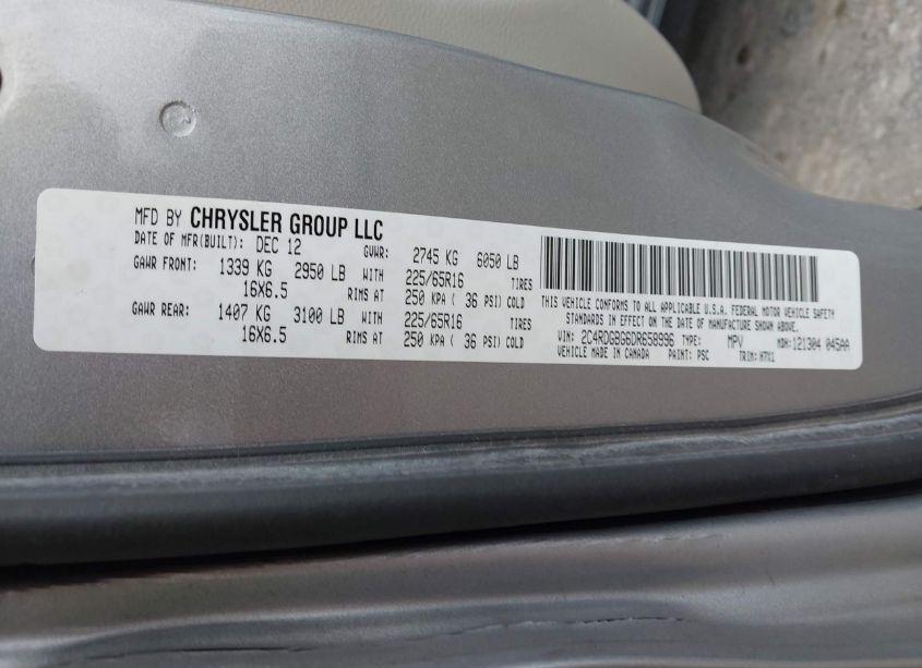 Photo 9 of 2013 Dodge Grand CARAVAN AMERICAN VALUE PKG (VIN 2C4RDGBG6DR658996)