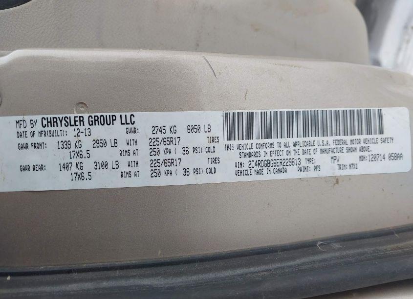 Photo 9 of 2014 Dodge Grand CARAVAN SE 30TH ANNIVERSARY (VIN 2C4RDGBG6ER229813)