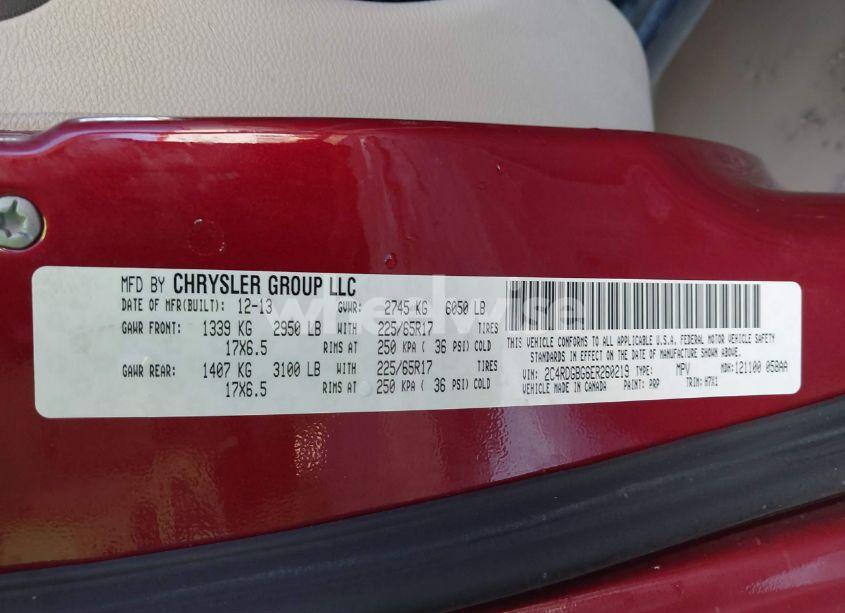 Photo 9 of 2014 Dodge Grand CARAVAN AMERICAN VALUE PKG (VIN 2C4RDGBG6ER260219)