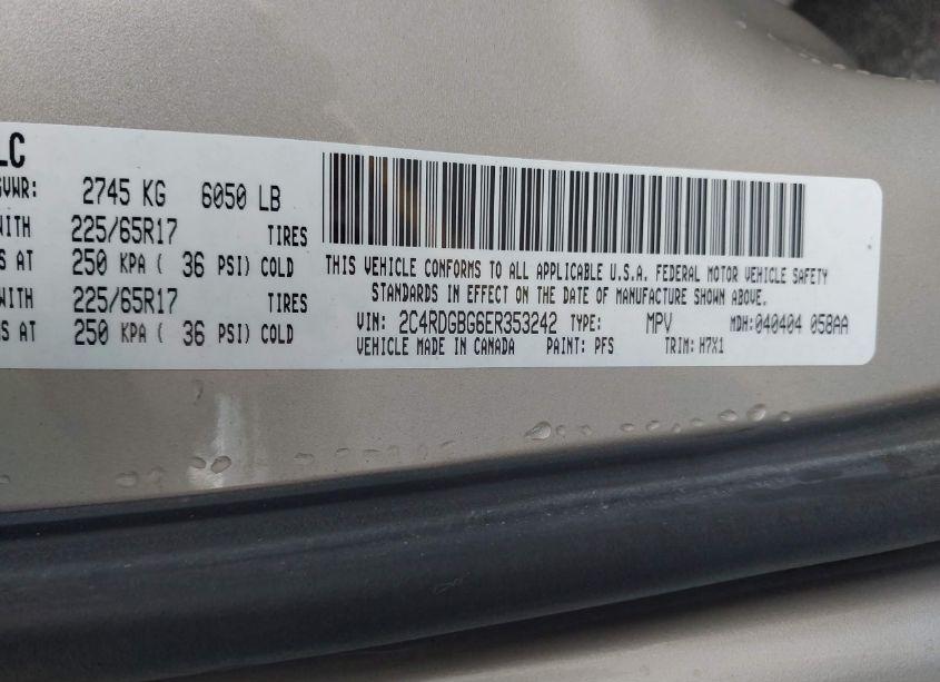 Photo 9 of 2014 Dodge Grand CARAVAN SE (VIN 2C4RDGBG6ER353242)