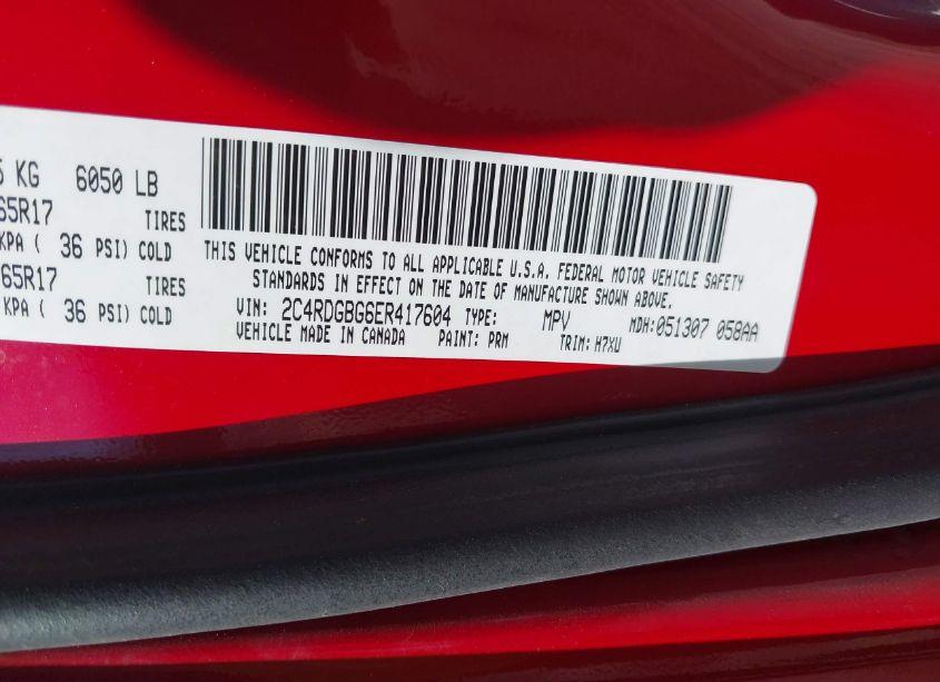 Photo 9 of 2014 Dodge Grand CARAVAN AMERICAN VALUE PKG (VIN 2C4RDGBG6ER417604)