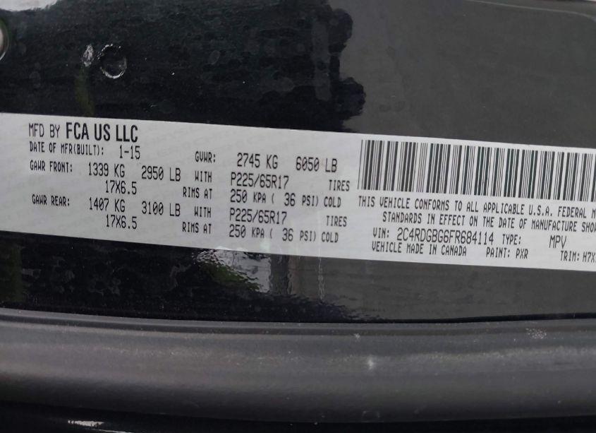 Photo 9 of 2015 Dodge Grand CARAVAN SE (VIN 2C4RDGBG6FR684114)