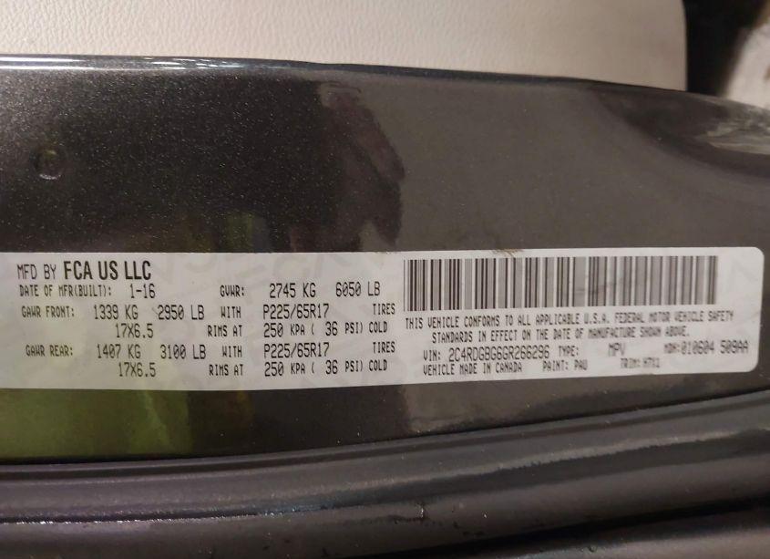 Photo 9 of 2016 Dodge Grand CARAVAN AMERICAN VALUE PKG (VIN 2C4RDGBG6GR266296)