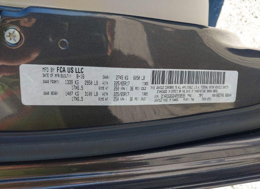 Photo 9 of 2017 Dodge Grand CARAVAN SE (VIN 2C4RDGBG6HR558595)