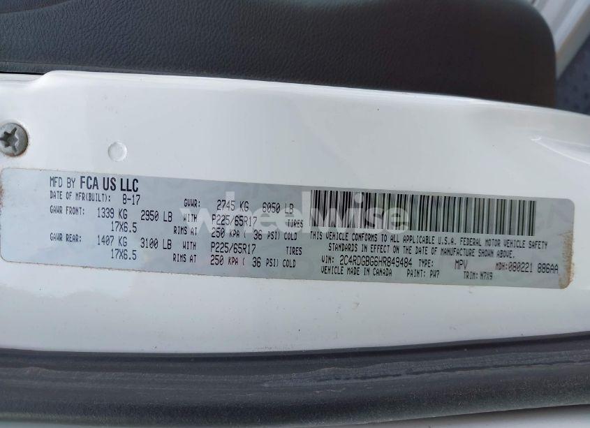 Photo 9 of 2017 Dodge Grand CARAVAN SE PLUS (VIN 2C4RDGBG6HR849484)