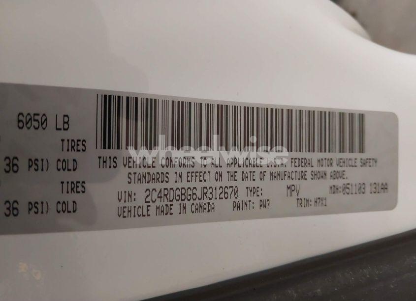 Photo 9 of 2018 Dodge Grand CARAVAN SE (VIN 2C4RDGBG6JR312670)