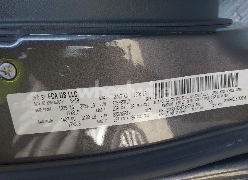 Photo 9 of 2019 Dodge Grand CARAVAN SE PLUS (VIN 2C4RDGBG6KR502776)