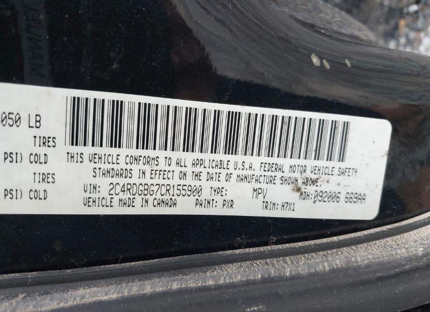 Photo 9 of 2012 Dodge Grand CARAVAN SE/AVP (VIN 2C4RDGBG7CR155900)