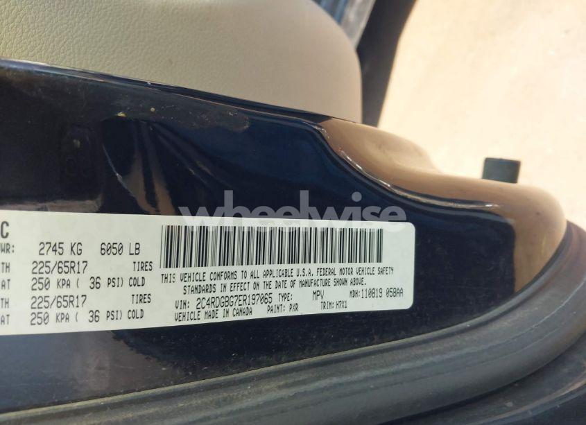 Photo 9 of 2014 Dodge Grand CARAVAN SE (VIN 2C4RDGBG7ER197065)