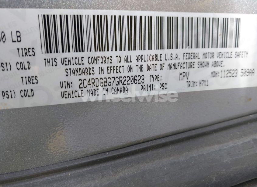 Photo 9 of 2016 Dodge Grand CARAVAN AMERICAN VALUE PKG (VIN 2C4RDGBG7GR220623)