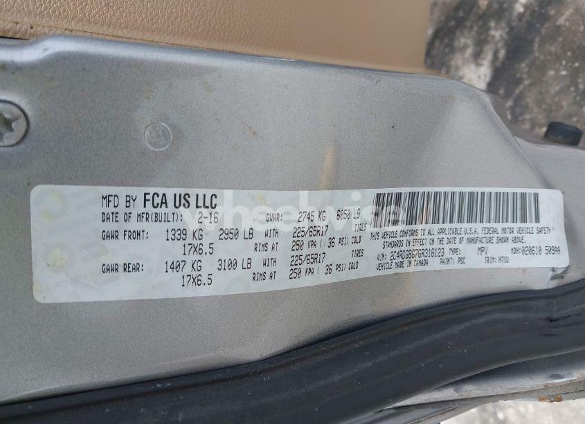 Photo 9 of 2016 Dodge Grand CARAVAN AMERICAN VALUE PKG (VIN 2C4RDGBG7GR316123)