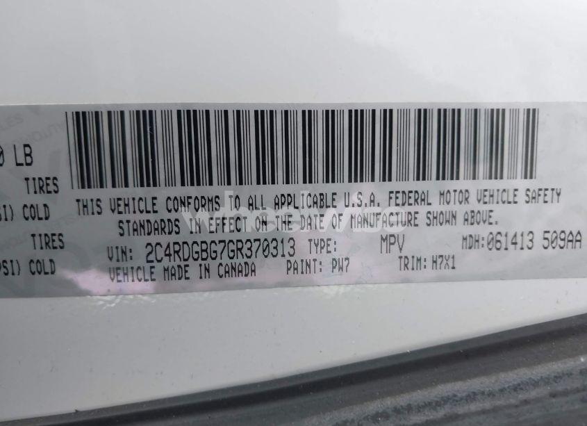 Photo 9 of 2016 Dodge Grand CARAVAN SE (VIN 2C4RDGBG7GR370313)