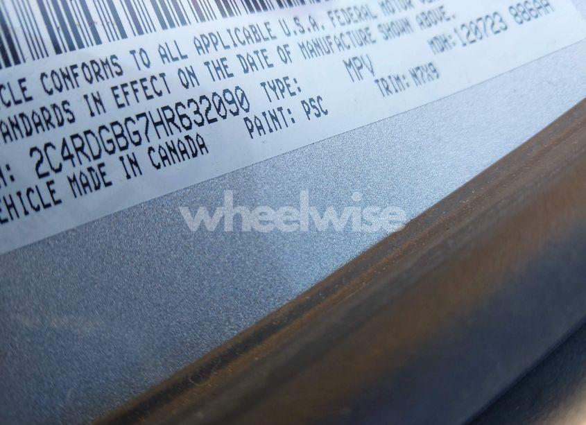 Photo 9 of 2017 Dodge Grand CARAVAN SE PLUS (VIN 2C4RDGBG7HR632090)