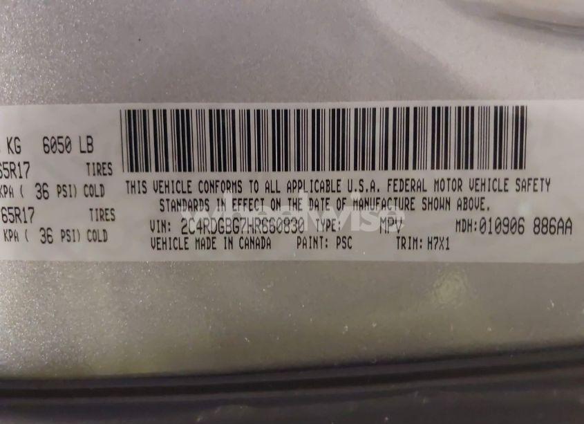 Photo 9 of 2017 Dodge Grand CARAVAN SE (VIN 2C4RDGBG7HR660830)