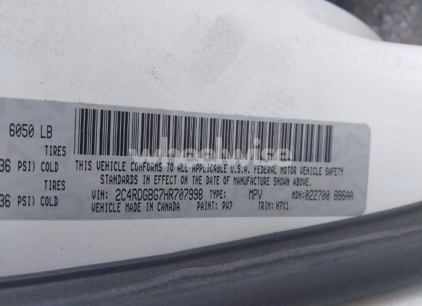 Photo 9 of 2017 Dodge Grand CARAVAN SE (VIN 2C4RDGBG7HR707998)