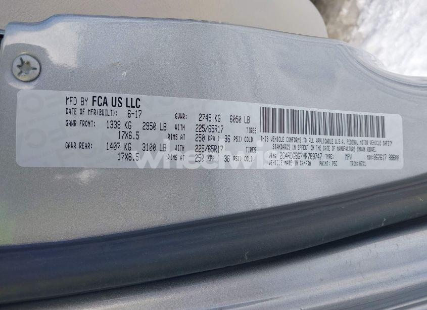 Photo 9 of 2017 Dodge Grand CARAVAN SE (VIN 2C4RDGBG7HR789747)