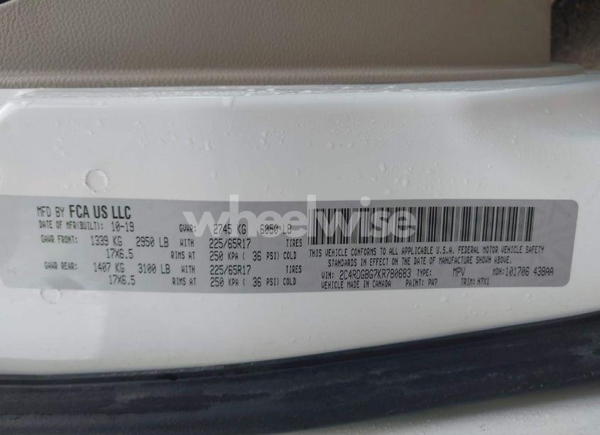 Photo 9 of 2019 Dodge Grand CARAVAN SE (VIN 2C4RDGBG7KR780683)