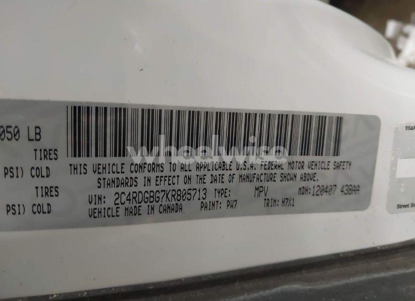 Photo 9 of 2019 Dodge Grand CARAVAN SE (VIN 2C4RDGBG7KR805713)